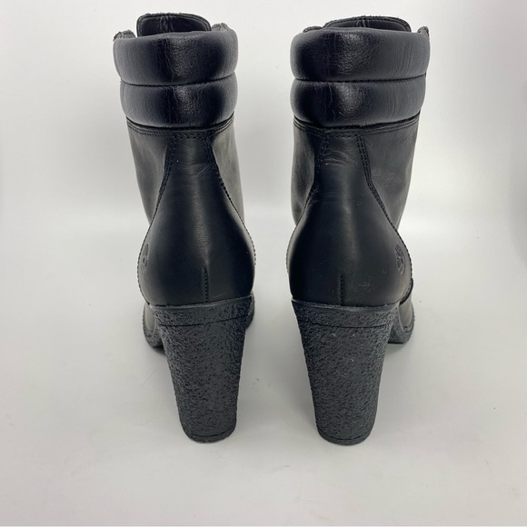 Timberland Women's Tillston 6 Inch Black Full Grain Leather Boot A2B56 SZ 7.5 - Picture 2 of 16